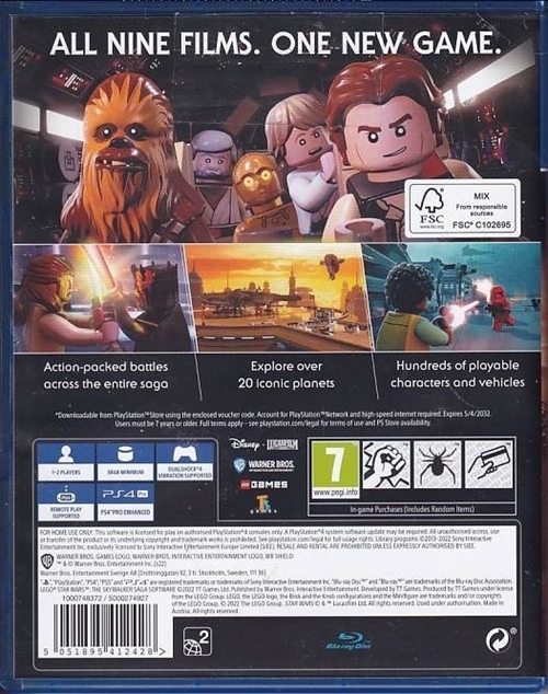 Lego Star Wars The Skywalker Saga - PS4 (B Grade) (Genbrug)